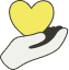 Hand holding heart